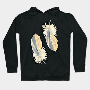 Feather of the Yellow Pine Grosbeak. Watercolor Hoodie